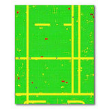 Green Geometric Circuit Board Area Rug