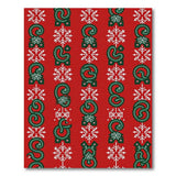 Red Serpent Snowflake Area Rug