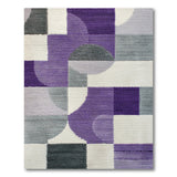 Purple Geometric Abstract Area Rug