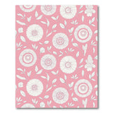 Blush Pink Daisy Line Art Area Rug