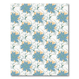 Teal Cornflower Floral Area Rug