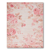 Floral Vintage Pink Blush Pink Rose Floral Vintage Area Rug