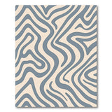 Blue Wavy Abstract Area Rug