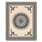 Beige and Neutral Traditional Persian Ornate Beige Mandala Persian Area Rug