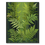 Lush Green Fern Canopy Area Rug