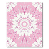 Pink Blush Pink Floral Mandala Area Rug