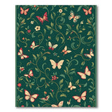 Emerald Green Butterfly Vine Area Rug