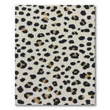 Leopard Print Area Rug in Black Gold Cream
