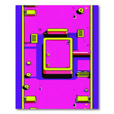 Multi-color and Patterns Geometric Modern Vibrant Pink Geometric Abstract Area Rug