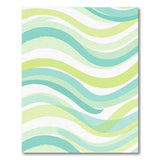Mint Teal Wavy Abstract Area Rug