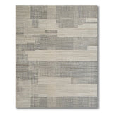 Beige and Neutral Modern Grey Geometric Abstract Area Rug