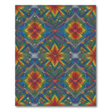 Rainbow Floral Heart Area Rug