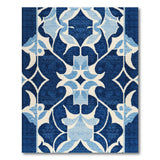 Navy Blue Intricate Trellis Persian Area Rug