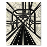 Abstract Urban Highway Interchange Rug