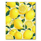 Zesty Lemon Grove Fruit Pattern Area Rug