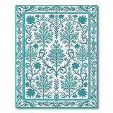Teal Ornate Persian Floral Area Rug