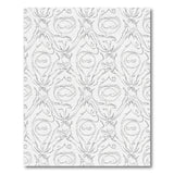 Elegant Grey Swirling Floral Damask Rug