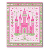 Pink Princess Castle Kids Area Rug