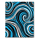 Blue and Teal Abstract Area Swirling Blue Waves Abstract Area Rug