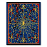 ODIKA Spiderweb Pixel Art Washable Area Rug - Low Pile Non-Slip Kids & Pet Friendly Carpet