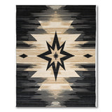 Black Starburst Southwestern Area Rug