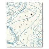 Blue Wave Constellation Abstract Area Rug