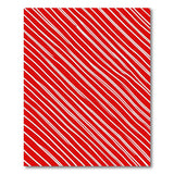 ODIKA Red & White Diagonal Striped Washable Area Rug - Low Pile Non-Slip Modern Home Decor