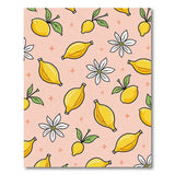 Cheerful Lemon Daisy Fruit Pattern Rug