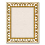 Gold and Silver Ornate Gold Filigree Border Area Rug