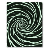 Hypnotic Neon Green Spiral Area Rug