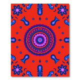 Multi-color and Patterns Vibrant Red Mandala Persian Area Rug
