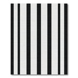Bold Black White Vertical Stripe Geometric Modern Rug