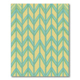 Teal Chevron on Mustard Yellow Geometric Area Rug