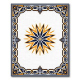 Navy Gold Starburst Persian Area Rug