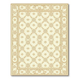 Elegant Gold on Ivory Ornate Area Rug