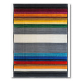 Multi-color and Patterns Vibrant Rainbow Stripe Geometric Area Rug