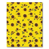Vibrant Yellow Sunflower Pattern Area Rug