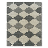 Black White Diamond Geometric Area Rug