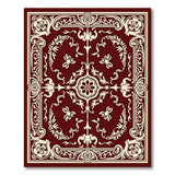 Deep Red Ornate Floral Persian Rug