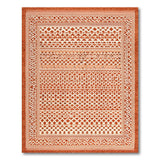 Terracotta Geometric Heritage Tribal Rug