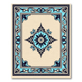 Traditional Persian Blue and Teal Ornate Teal Medallion Persian Area Rug