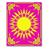 Ornate Sunburst Pink Area Rug