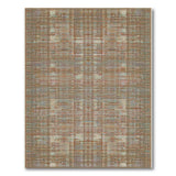 Textured Brown Tan Geometric Woven Area Rug