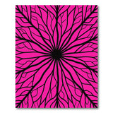 Radiant Pink Branch Starburst Area Rug