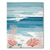 Coastal Ocean Waves Coral Reef Area Rug