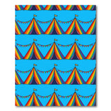 Rainbow Circus Tent Kids Cartoon Area Rug