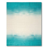 Blue and Teal Teal Halftone Gradient Area Rug
