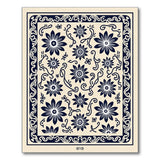 Vintage Navy Floral Cream Area Rug