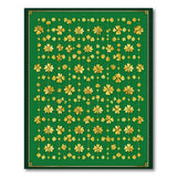 Emerald Green Golden Shamrock Area Rug