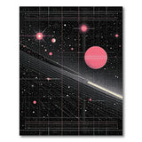 Cosmic Pink Galaxy Geometric Area Rug